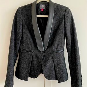 Vince Camuto blazer with faux leather trim